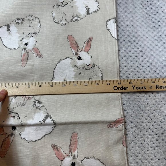 Hop Away Home Table Runner Easter Bunny Rabbits Farmhouse Shabby Chic Neutral - Picture 6 of 8
